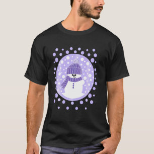 Krimbles Fun Dotty Snowman met Lila Pet A T-shirt