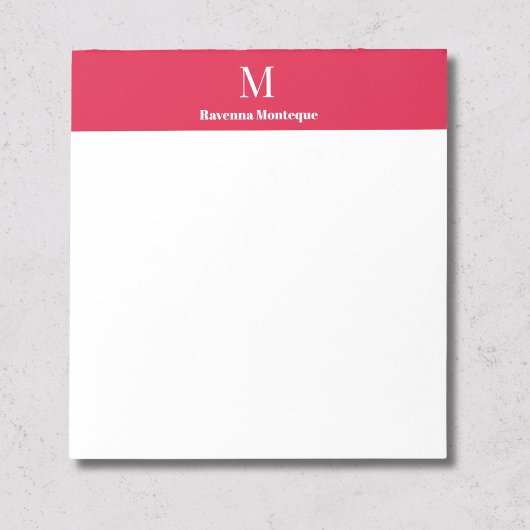 Krimineel luxe gepersonaliseerde naammonogram notitieblok