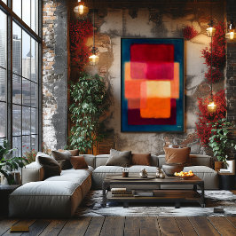 Kriminele Lagen – Hemelse Kleurvelden Abstract Poster