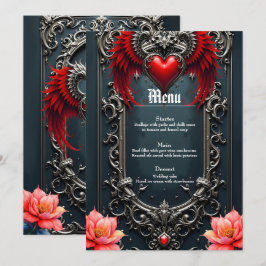 Krimison Gevleugeld Hart Gotische Romantiek Elega Menu
