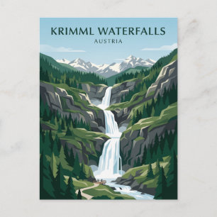Krimml-watervallen Oostenrijk Briefkaart