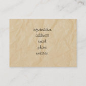 Krimpelpapierachtergrond Visitekaartje (Achterkant)