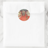 Krimpende Hoofden Voodoo Tentoonstelling Ronde Sticker (Tas)