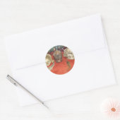 Krimpende Hoofden Voodoo Tentoonstelling Ronde Sticker (Envelop)