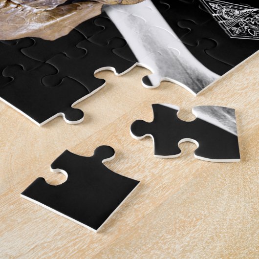 Krimpende Masonic Skull en Botten met Fez Legpuzzel (Zijkant)