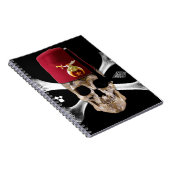 Krimpende Masonic Skull en Botten met Fez Notitieboek (Rechterzijde)
