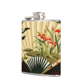 Krimpende oosterse ventilator met Floral Design Heupfles (Links)