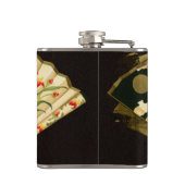 Krimpende oosterse ventilator met Floral Design Heupfles (Achterkant)