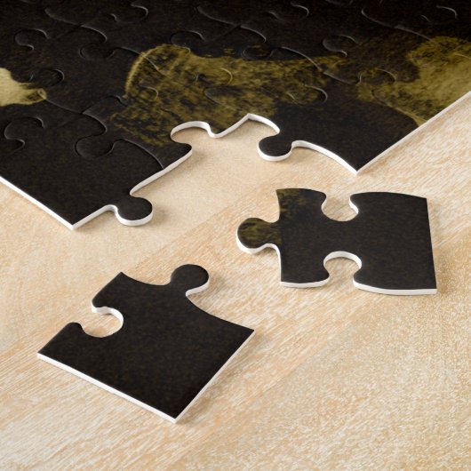 Krimpende oosterse ventilator met Floral Design Legpuzzel (Zijkant)