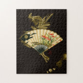Krimpende oosterse ventilator met Floral Design Legpuzzel (Verticaal)