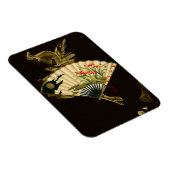 Krimpende oosterse ventilator met Floral Design Magneet (Rechterzijde)