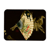 Krimpende oosterse ventilator met Floral Design Magneet (Horizontaal)