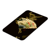 Krimpende oosterse ventilator met Floral Design Magneet (Linkerzijde)