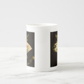 Krimpende oosterse ventilator met Floral Design Porselein Kop (Voorkant)