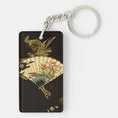 Krimpende oosterse ventilator met Floral Design Sleutelhanger (achterkant)