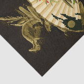 Krimpende oosterse ventilator met Floral Design Tissuepapier (Detail)