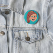 Krimpende zijkant pony ronde button 5,7 cm (In situ)