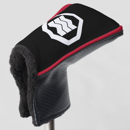 Krimpvorm Kanji voor drie in Oshiki Golfheadcover (3/4 voorkant)