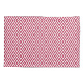 Krimrood Geometrisch Patroon Kussensloop (Achterkant-Links)