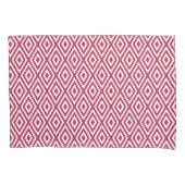 Krimrood Geometrisch Patroon Kussensloop (Voorkant-Links)