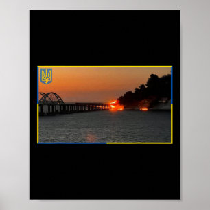 Krim's Kerch-brug Stempel Krim-brug Schiereiland Poster