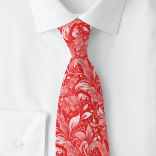 Krimson Botanische Batik Stropdas