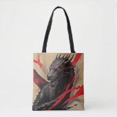 Krimson Dragon Power Tote Bag (Voorkant)