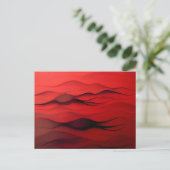 Krimson Flow – Abstracte Rode Golven van Beweging Briefkaart (Staand voorkant)