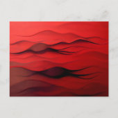 Krimson Flow – Abstracte Rode Golven van Beweging Briefkaart (Voorkant)