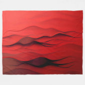 Krimson Flow – Abstracte Rode Golven van Beweging Fleece Deken (Voorkant (Horizontaal))