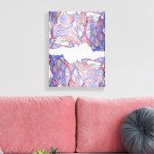Krimson Flow Geometrische Abstracte Wanddecoratie (Insitu (Woonkamer))