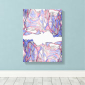 Krimson Flow Geometrische Abstracte Wanddecoratie (Insitu (Houten vloer))