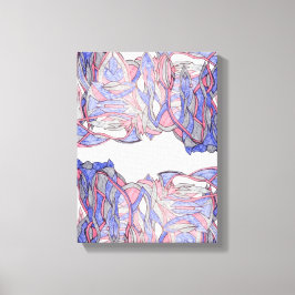 Krimson Flow Geometrische Abstracte Wanddecoratie