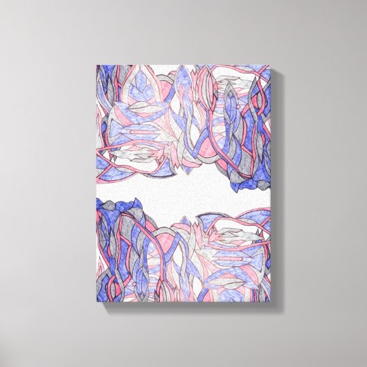 Krimson Flow Geometrische Abstracte Wanddecoratie (Voorkant)