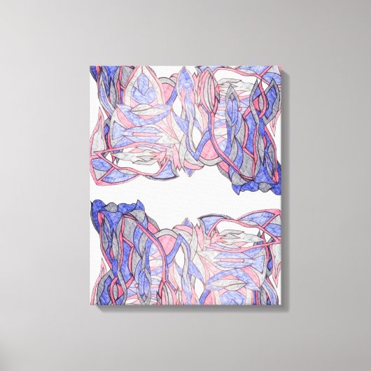 Krimson Flow Geometrische Abstracte Wanddecoratie (Voorkant)