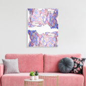 Krimson Flow Geometrische Abstracte Wanddecoratie (Insitu (Woonkamer))