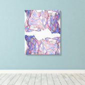 Krimson Flow Geometrische Abstracte Wanddecoratie (Insitu (Houten vloer))