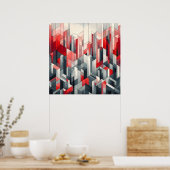Krimson Gridscape Poster (Keuken)