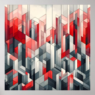 Krimson Gridscape Poster