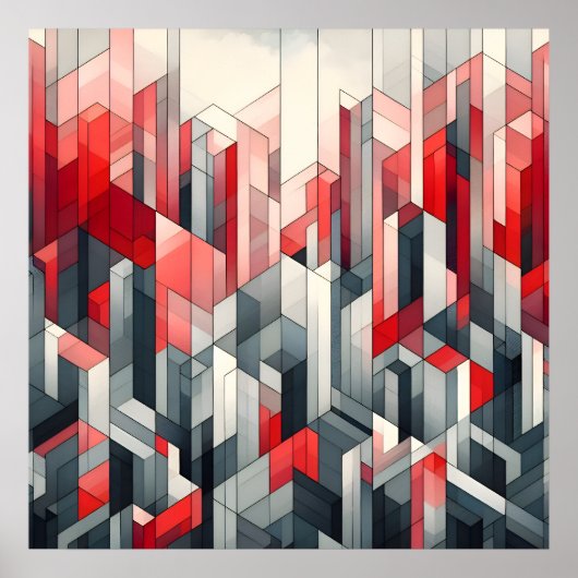 Krimson Gridscape Poster (Voorkant)