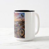 Krimson Highway Chopper Mozaïek Kunst Mok (Voorkant rechts)