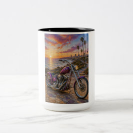 Krimson Highway Chopper Mozaïek Kunst Mok