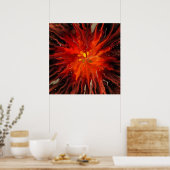 Krimson Kern – Abstracte Energie-uitbarsting Poster (Keuken)