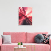 Krimson Lightwave Fractale Kunst Canvas Afdruk (Insitu (Woonkamer))