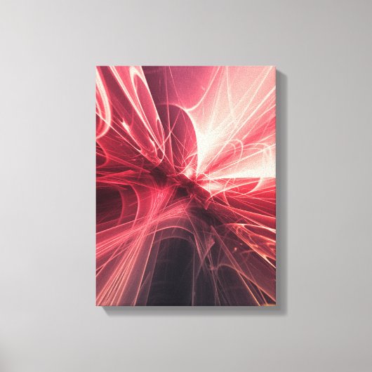 Krimson Lightwave Fractale Kunst Canvas Afdruk (Voorkant)