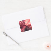 Krimson Lightwave Fractale Kunst Vierkante Sticker (Envelop)