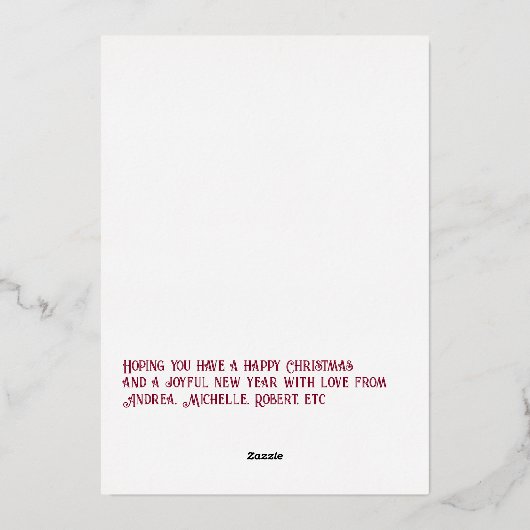 Krimson Luxe Kerst Baby Geboorte Aankondiging Foto (Achterkant)