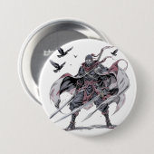 Krimson Ninja Phone Hoes Ronde Button 7,6 Cm (Voorkant /achterkant)