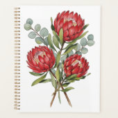 Krimson Protea Boeket Waterverf Planner (Voorkant)
