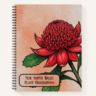 Krimson Waratah Botanische Notitieboek
